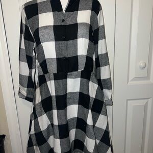 Black and White Plaid Dress